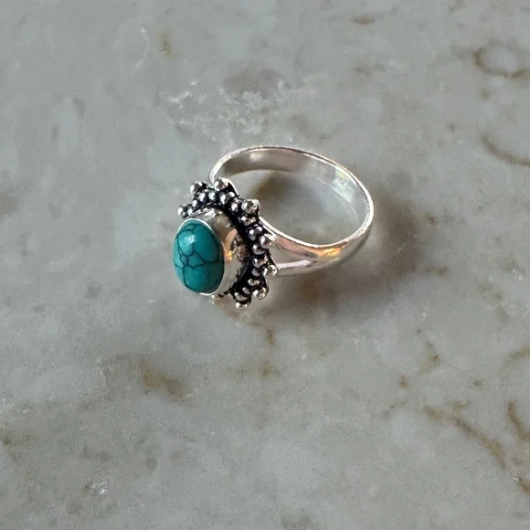 NWOT Sundance Wild Frontier Ring, Turquoise, Sterling Silver